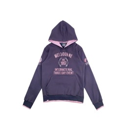 Manufacture women's long-sleeved sweater Personal custom-made gray hooded sweater with contrasting color hem Hooded sweater center Z571 Manufacture women's long-sleeved sweater Personal custom-made gray hooded sweater with contrasting color hem Hooded sweater center Z571